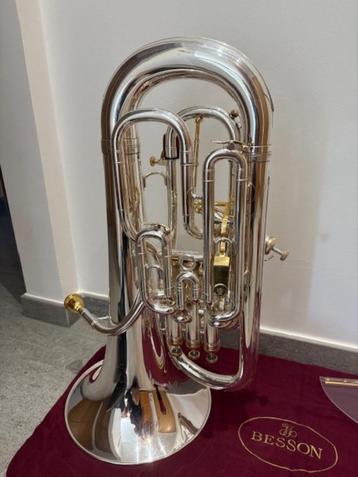 INSTRUMENT DE MUSIQUE : EUPHONIUM BESSON PRESTIGE, Enlèvement, Comme neuf, Ténor, Avec valise, étui ou housse