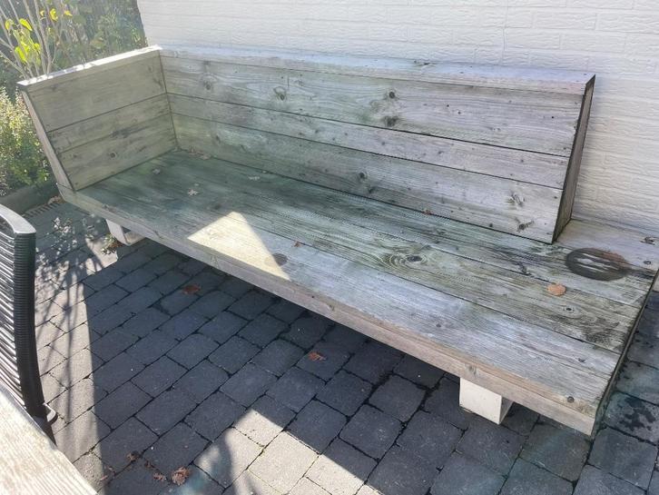 Massieve tuinbank, Tuin en Terras, Tuinbanken, Gebruikt, Hout, Ophalen