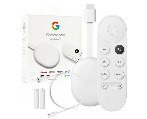Chromecast 4k + abonnement voor alle gewenste wereld kanalen, Audio, Tv en Foto, Mediaspelers, Nieuw, HDMI, Verzenden