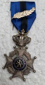 Medaille, Ridder in d Leopold-II Orde, 2-taal FR, Palm L-III, Ophalen of Verzenden, Landmacht, Lintje, Medaille of Wings