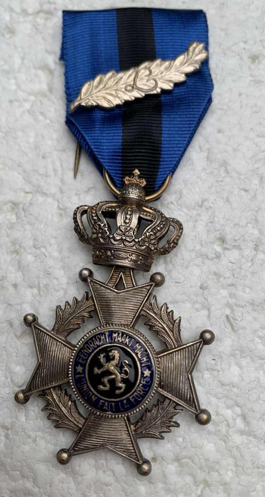 Medaille, Ridder in d Leopold-II Orde, 2-taal FR, Palm L-III, Verzamelen, Militaria | Algemeen, Landmacht, Lintje, Medaille of Wings