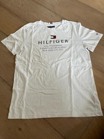 T-shirt wit Hilfiger - maat 16 jaar (maat 164) beschikbaar voor biedingen