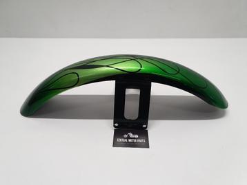 Custom Groen-Zwart Voorspatbord FXS(TBI) - FX(D)WG Skull
