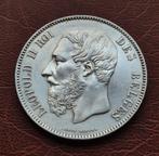 5 Francs  1872   Leopold ll, Zilver, Ophalen of Verzenden, Losse munt, Zilver