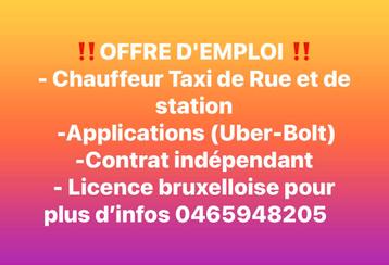 ‼️OFFRE D'EMPLOI ‼️ - Chauffeur Taxi(Uber-Bolt)