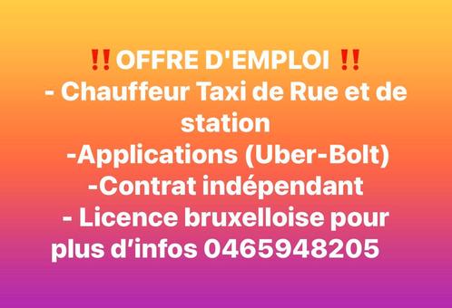 ‼️OFFRE D'EMPLOI ‼️ - Chauffeur Taxi(Uber-Bolt), Vacatures, Vacatures | Chauffeurs, Overige vormen