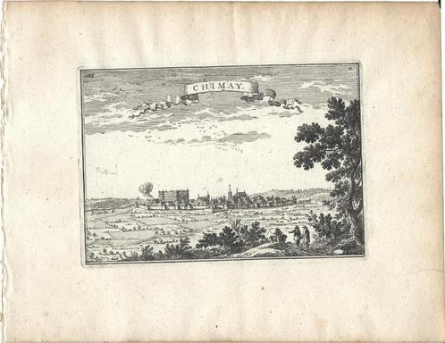 1665 - Chimai / Chimay, Antiek en Kunst, Kunst | Etsen en Gravures, Verzenden