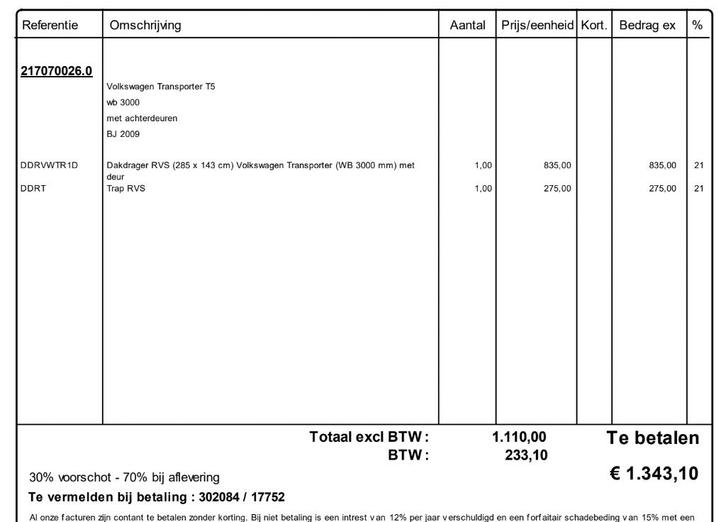 Dakdrager VW T5 + Ladder, Auto-onderdelen, Overige Auto-onderdelen, Volkswagen, Ophalen