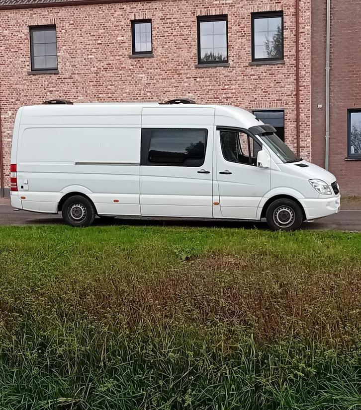 Camper/Van Mercedes Sprinter, Caravans en Kamperen, Mobilhomes, Particulier, Mercedes, Diesel, Automaat, Koelkast, Omvormer, Elektrische ramen