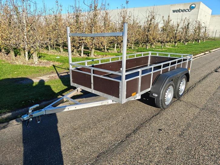 dubbelas galva aanhangwagen 310cm X 130cm 750kg met id, Auto diversen, Aanhangers en Bagagewagens, Zo goed als nieuw, Ophalen