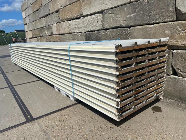 Sandwichpanelen 7000x1000 mm | 40 mm dik | Grote partij, Doe-het-zelf en Bouw, Platen en Panelen, Gebruikt, 20 tot 50 mm, Ophalen of Verzenden
