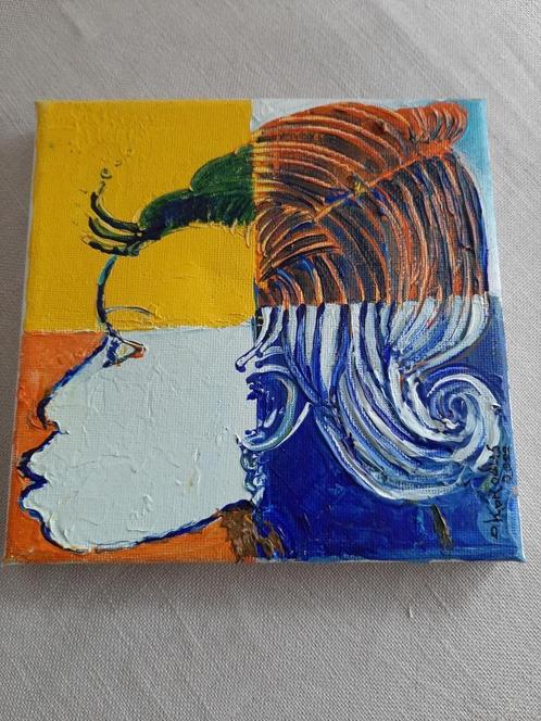 Nigeriaans schilderijtje olie op doek Okorodus 2003, Antiek en Kunst, Kunst | Schilderijen | Klassiek, Ophalen of Verzenden