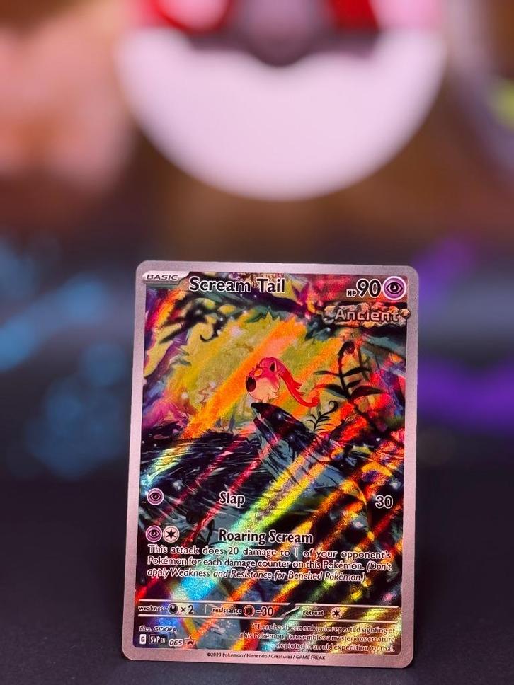 Scream Tail 065 SV Black Star Promos Gratis verzending, Hobby en Vrije tijd, Verzamelkaartspellen | Pokémon, Zo goed als nieuw