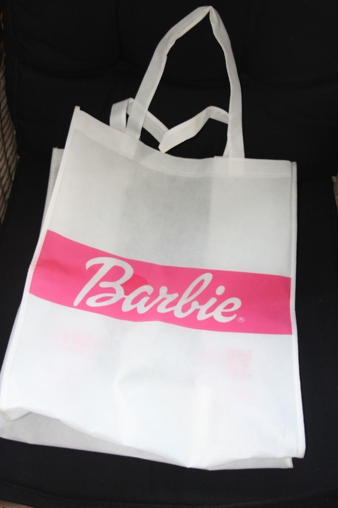 Barbie - Stoffen draagtas, Handtassen en Accessoires, Tassen | Damestassen, Zo goed als nieuw, Overige typen, Wit, Ophalen of Verzenden