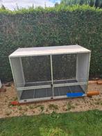Hang volière met mestschuif, Dieren en Toebehoren, Vogels | Hokken en Kooien, Ophalen, Gebruikt, Metaal, Volière