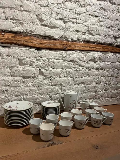 Retro porselein servies 12-delig - Kahla, Huis en Inrichting, Keuken | Servies, Zo goed als nieuw, Compleet servies, Overige stijlen
