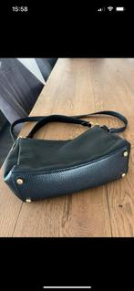 Zwart leren coach handtas, Handtassen en Accessoires, Ophalen, Zo goed als nieuw, Zwart