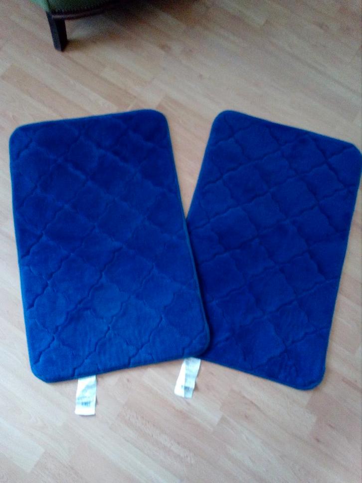 Badmat 48 x 79 cm, Huis en Inrichting, Badkamer | Badtextiel en Accessoires, Gebruikt, Badmat, Blauw, Ophalen of Verzenden