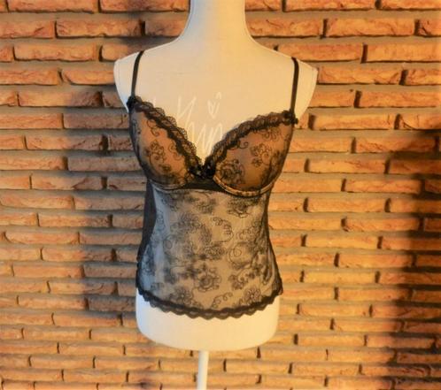 --(7) - nuisette femme t.38 noire -beige - sensuality -, Vêtements | Femmes, Sous-vêtements & Lingerie, Maillot de corps, Beige