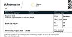 Bart de pauw, Tickets en Kaartjes, Juni