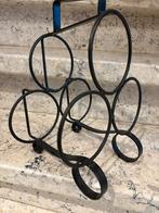 Vintage smeedijzer wijnrekje voor 3 flessen, Ophalen, Zo goed als nieuw