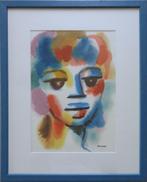 PAULE NOLENS / JONGE VROUW / ORIGINEEL WERK / 53x43cm KADER, Ophalen of Verzenden