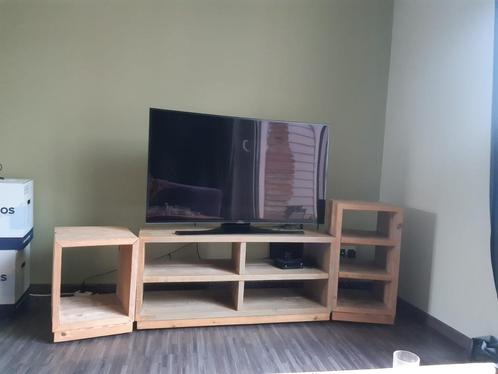 Tv meubel + bijzetkastjes, Maison & Meubles, Armoires | Mobilier de télévision, Utilisé, Enlèvement