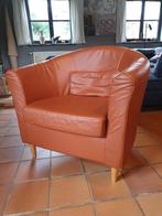 Fauteuil en cuir 1 personne légèrement cassé - à donner, Ophalen, Gebruikt, 75 tot 100 cm, Hout
