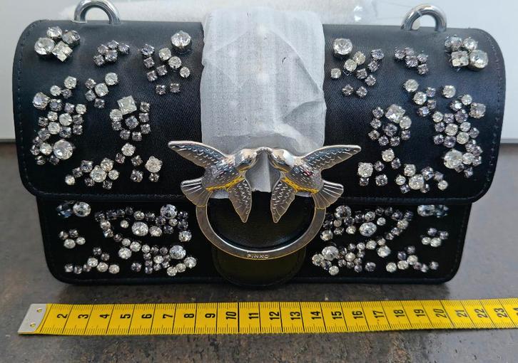 Nieuwe Pinko Love Mini Handtas Glitter Strass Zwart, Handtassen en Accessoires, Tassen | Damestassen, Nieuw, Handtas, Zwart, Ophalen of Verzenden