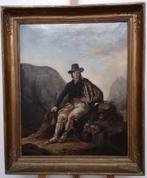 Antiek schilderij op doek, gesigneerd, Ophalen of Verzenden