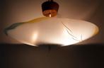 Mid-century sierlijke plafonnière / plafondlamp 1950s, Ophalen of Verzenden, Zo goed als nieuw, Glas, Mid century