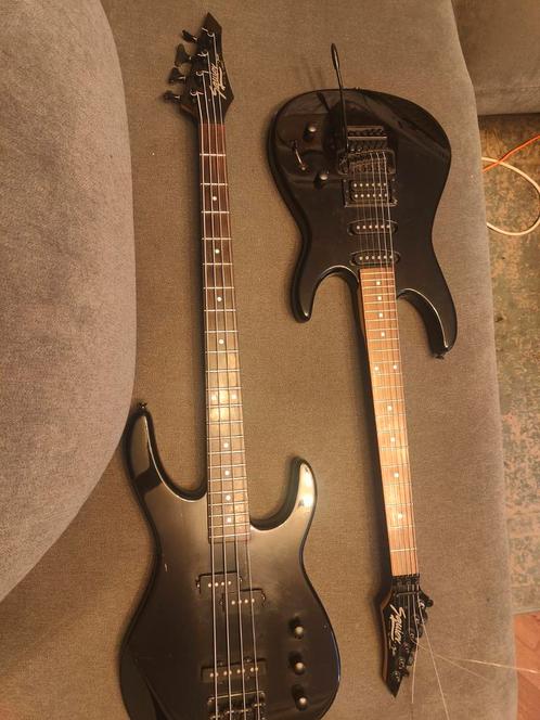 Unieke set Squier by Fender HM '89 Bas + Elektrische gitaar, Muziek en Instrumenten, Snaarinstrumenten | Gitaren | Elektrisch