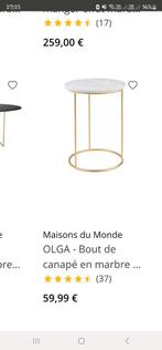 Table d'appoint maison du monde, Maison & Meubles, Tables | Tables d'appoint, Comme neuf, Enlèvement ou Envoi