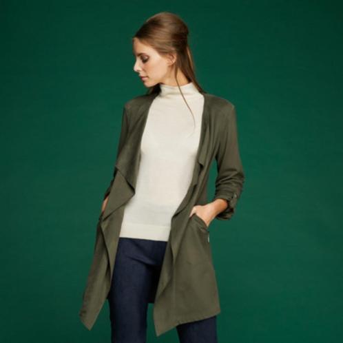 Marie Méro knapppe vest-jas Kaki maat 42, Kleding | Dames, Jassen | Zomer, Gedragen, Maat 42/44 (L), Groen, Ophalen of Verzenden