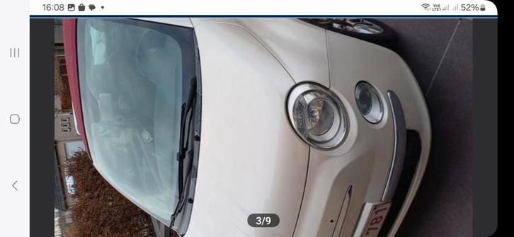 Knappe Fiat 500C met bordeaux kapje bj2014 euro6b met chrome, Auto's, Fiat, Particulier, 500C, Benzine, Euro 6, Cabriolet, 2 deurs