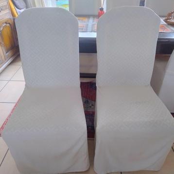 6 eetstoelen klassiek met overtrek beschikbaar voor biedingen