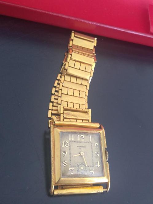 Antiek polshorloge verguld Roamer Swiss made, Handtassen en Accessoires, Horloges | Antiek, Polshorloge, Overige merken, Goud