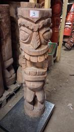 statue totem Tiki 100 cm en bois de cocotier, Enlèvement ou Envoi