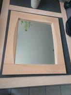 Spegel te koop met houten kader, Ophalen, Vierkant, Zo goed als nieuw, Minder dan 100 cm