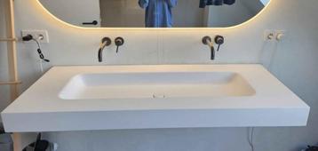 Balmani Lavabo Solid Surface 150 cm, Ophalen, 100 tot 150 cm, Zo goed als nieuw, Minder dan 100 cm