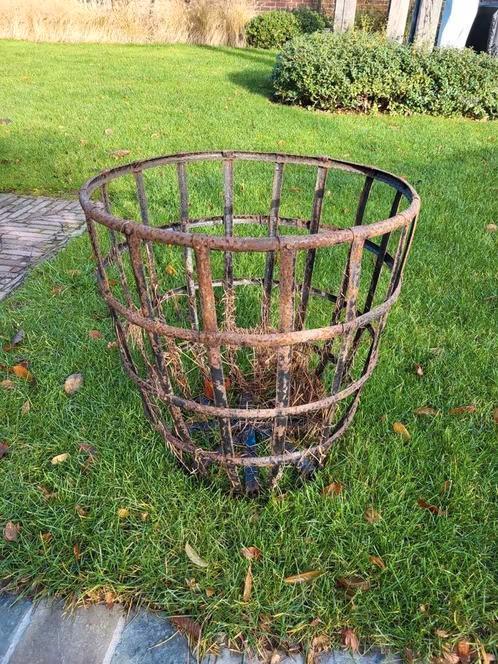 Stoere industriële mand, Antiek en Kunst, Curiosa en Brocante, Ophalen