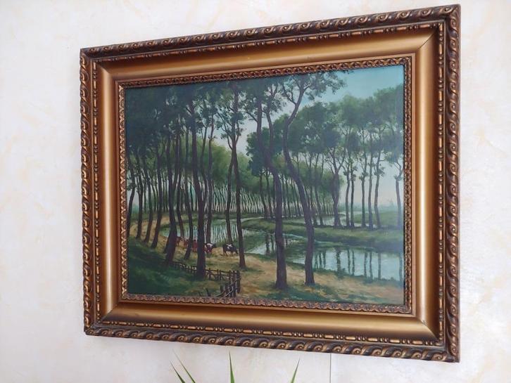 1934 Pajottenland, Jerome Rousseau, hout, Antiek en Kunst, Kunst | Schilderijen | Klassiek, Ophalen
