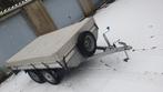 Remorque double essieux 750kg aluminium avec bâche, Enlèvement, Comme neuf