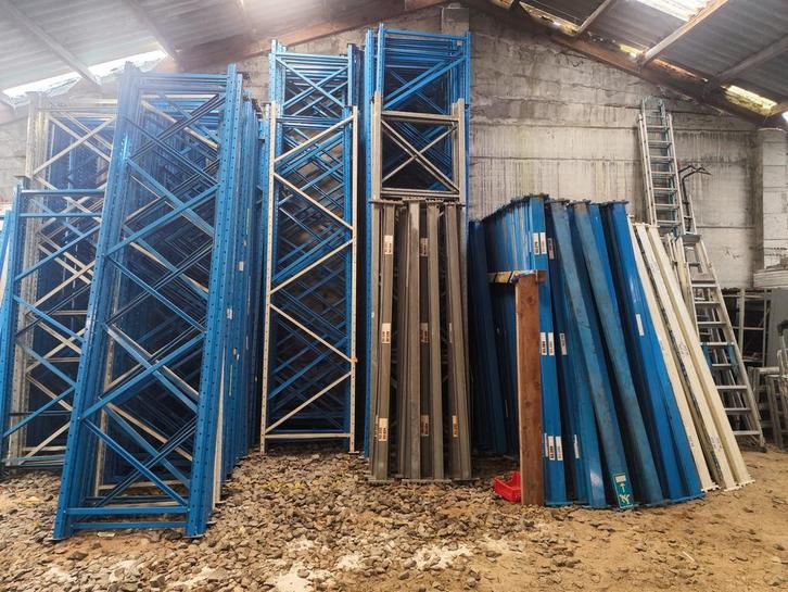 VOLLEDIG LOT STOW PALLETREKKEN – 58 STAANDERS + 250 LIGGERS, Zakelijke goederen, Kantoor en Winkelinrichting | Magazijn, Stelling en Opslag