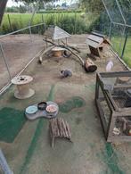 Kippenren konijnenren buitenhok gegalvaniseerd staal 3x6x2, Dieren en Toebehoren, Pluimvee | Toebehoren, Ophalen, Zo goed als nieuw