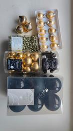 Kerstdecoratie / kerstballen zwart en goud, Diversen, Kerst, Ophalen, Zo goed als nieuw