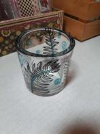 theelichthouder kaarshouder glas, Enlèvement ou Envoi, Autres couleurs, Autres matériaux, Chandelier