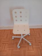Kinderbureaustoel op wielen en in hoogte verstelbaar, Huis en Inrichting, Bureaustoelen, Ophalen, Zo goed als nieuw, Wit, Bureaustoel