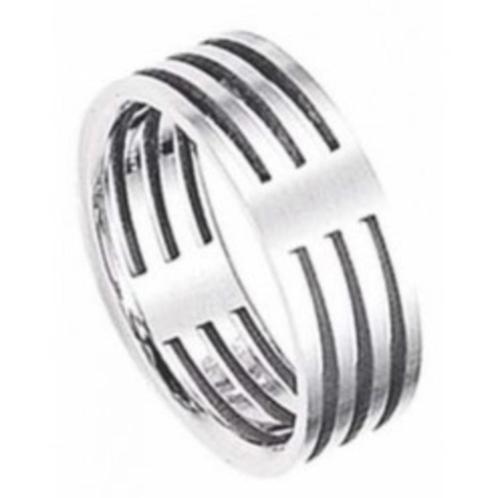 Open stalen ring mat - OP=OP - TOT. UITVERKOOP !!!, Handtassen en Accessoires, Ringen, Nieuw, Dame of Heer, IJzer of Staal, Ophalen of Verzenden