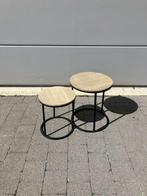 Set van 2 ronde bijzettafels – modern & praktisch, Huis en Inrichting, Tafels | Bijzettafels, Ophalen, Gebruikt, Rond